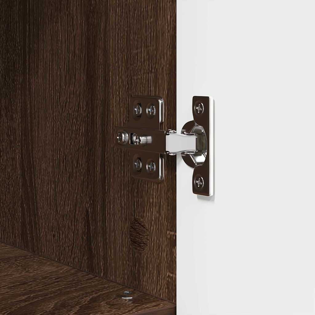 Badezimmerschrank mit Tür Braun Eichen-Optik 30 x 35 x 95 cm