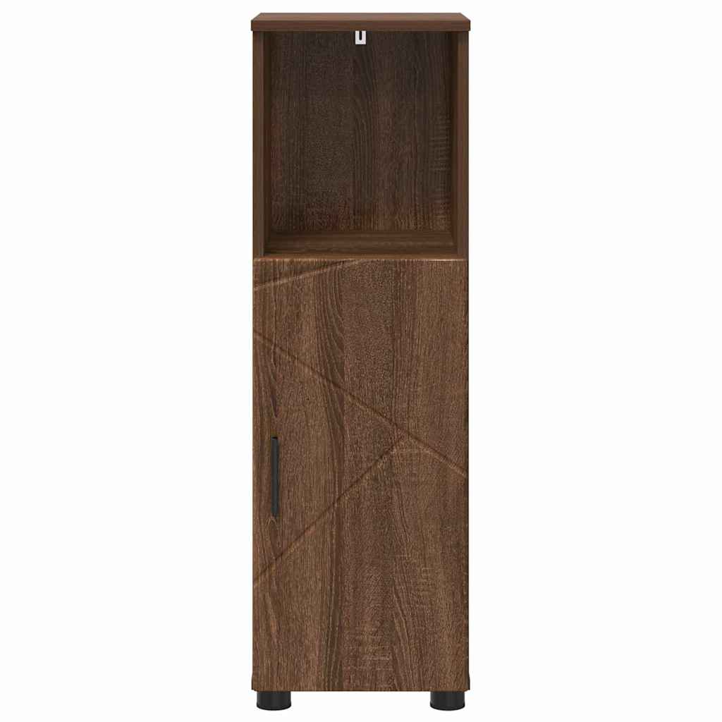 Badezimmerschrank mit Tür Braun Eichen-Optik 30 x 35 x 95 cm