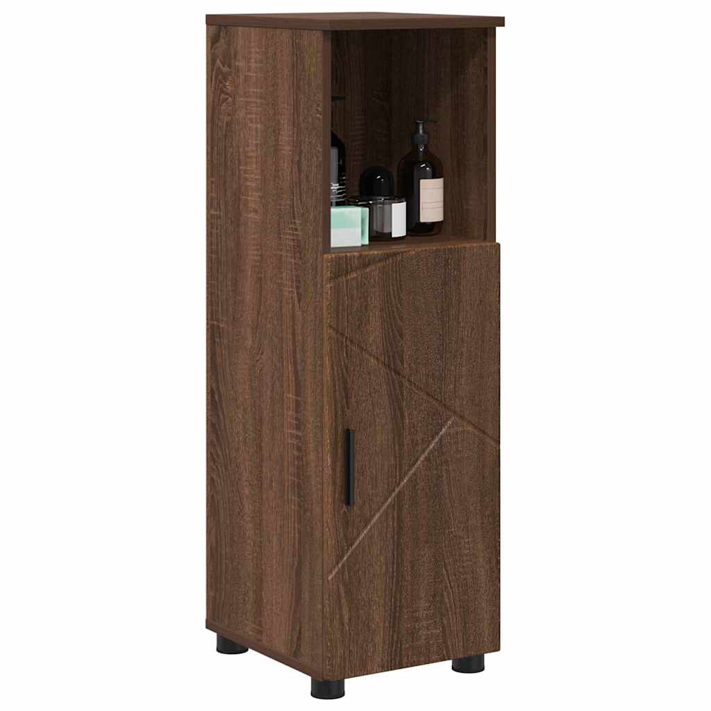 Badezimmerschrank mit Tür Braun Eichen-Optik 30 x 35 x 95 cm