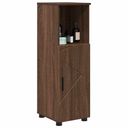 Badezimmerschrank mit Tür Braun Eichen-Optik 30 x 35 x 95 cm