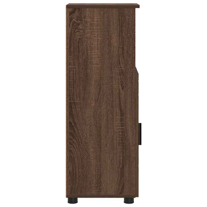 Badezimmerschrank mit Tür Braun Eichen-Optik 30 x 35 x 95 cm