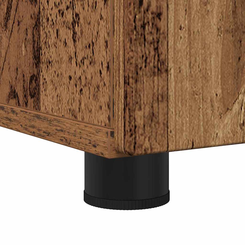 Badezimmerschrank mit Speicher mit Tür Altholz 30 x 35 x 95 cm