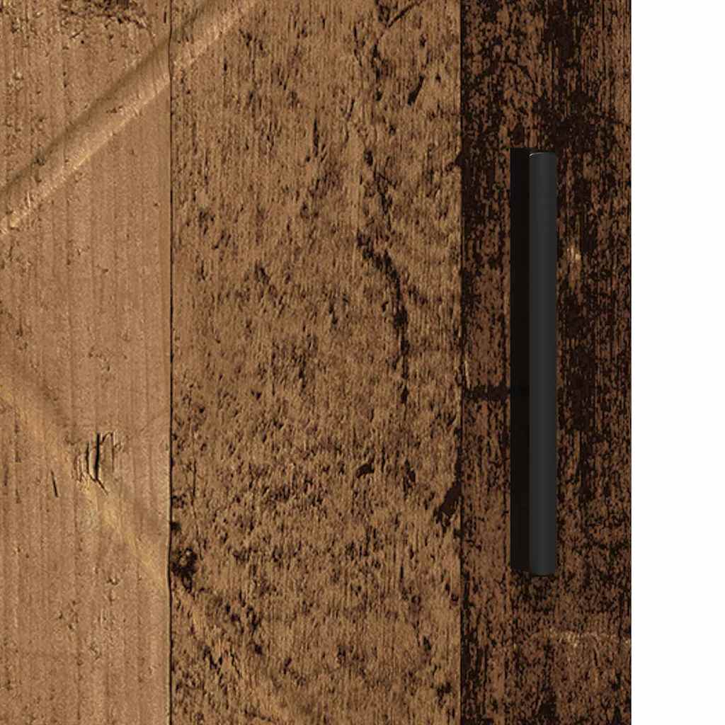 Badezimmerschrank mit Speicher mit Tür Altholz 30 x 35 x 95 cm