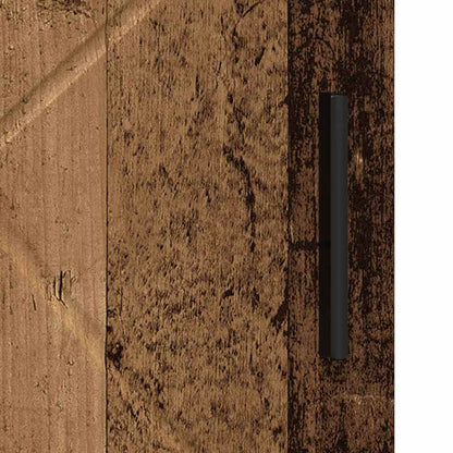 Badezimmerschrank mit Speicher mit Tür Altholz 30 x 35 x 95 cm