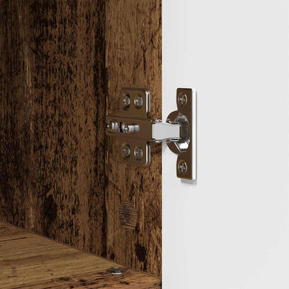 Badezimmerschrank mit Speicher mit Tür Altholz 30 x 35 x 95 cm