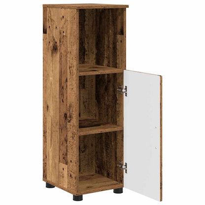 Badezimmerschrank mit Speicher mit Tür Altholz 30 x 35 x 95 cm