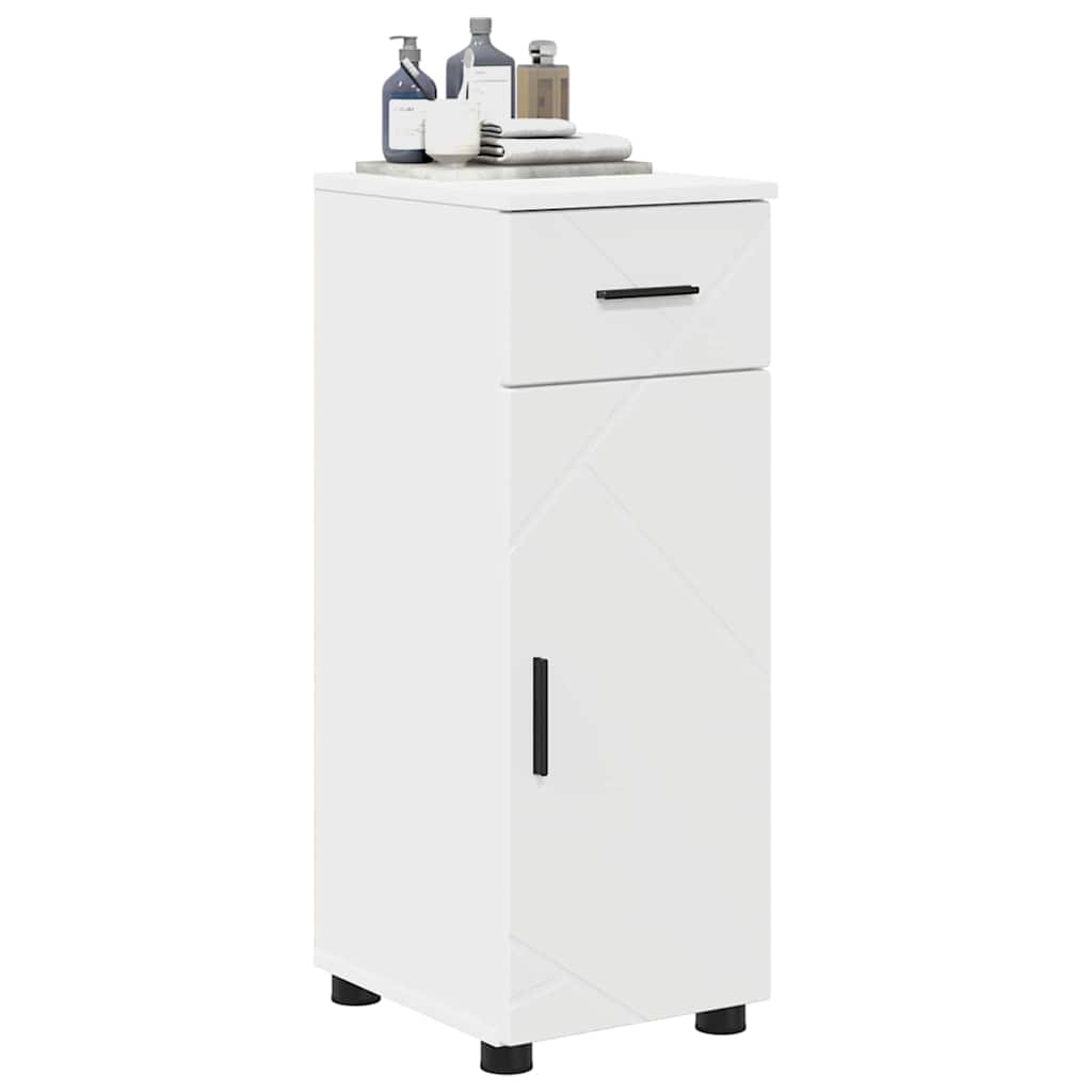 Badezimmerschrank Weiß 30 x 35 x 80 cm Holzwerkstoff & Metall