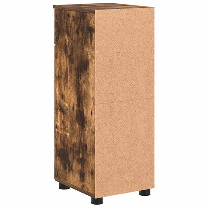 Badezimmerschrank mit Tür Geräucherte Eiche 30 x 35 x 80 cm