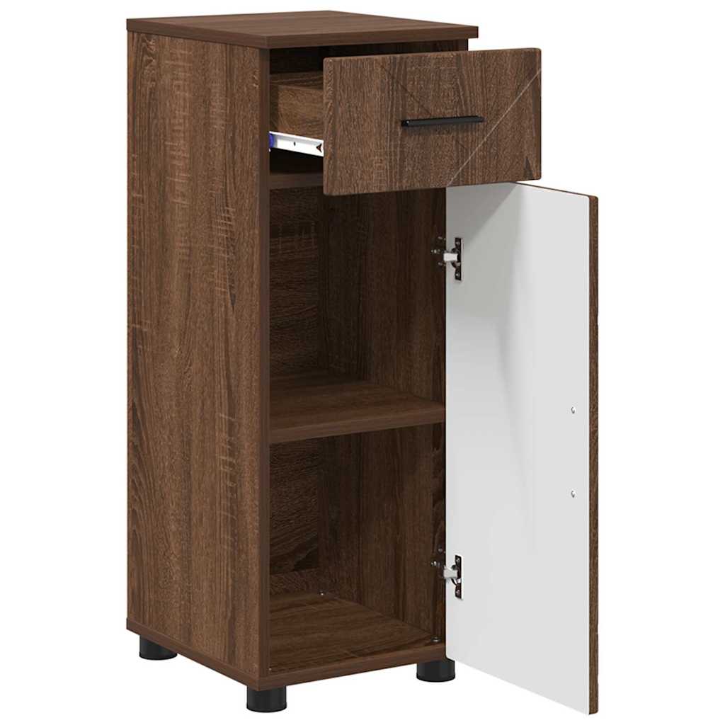 Badezimmerschrank mit Tür Braun Eichen-Optik 30 x 35 x 80 cm