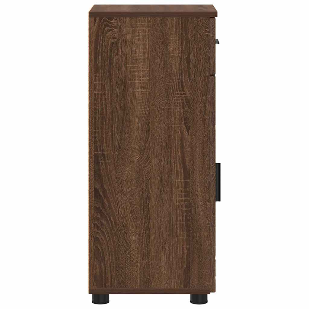 Badezimmerschrank mit Tür Braun Eichen-Optik 30 x 35 x 80 cm