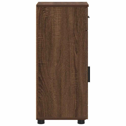 Badezimmerschrank mit Tür Braun Eichen-Optik 30 x 35 x 80 cm
