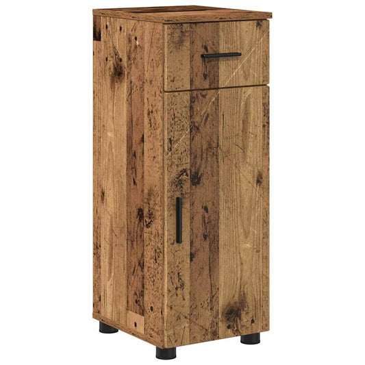 Badezimmerschrank mit Schubladen Altholz 30 x 35 x 80 cm