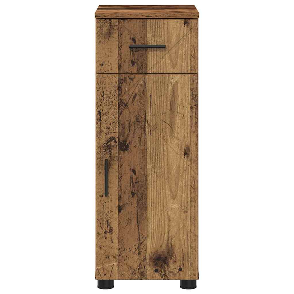 Badezimmerschrank mit Schubladen Altholz 30 x 35 x 80 cm