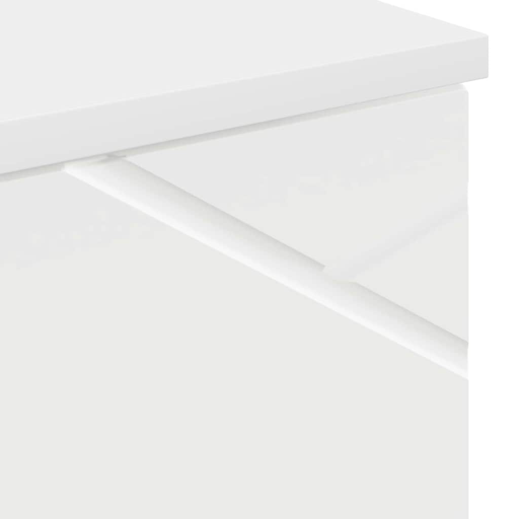 Bad hoher Schrank mit Tür Weiß 30 x 35 x 192 cm Holzwerkstoff