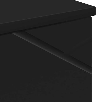 Bad hoher Schrank Schwarz 30 x 35 x 192 cm Holzwerkstoff
