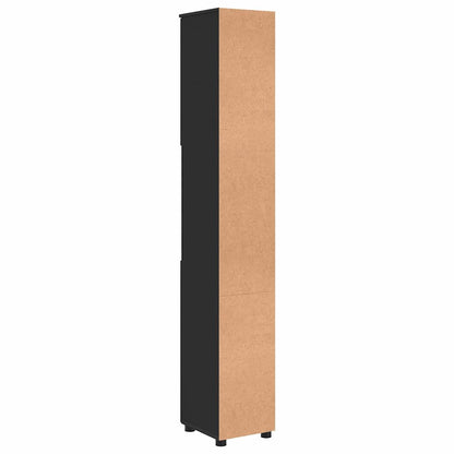 Bad hoher Schrank Schwarz 30 x 35 x 192 cm Holzwerkstoff