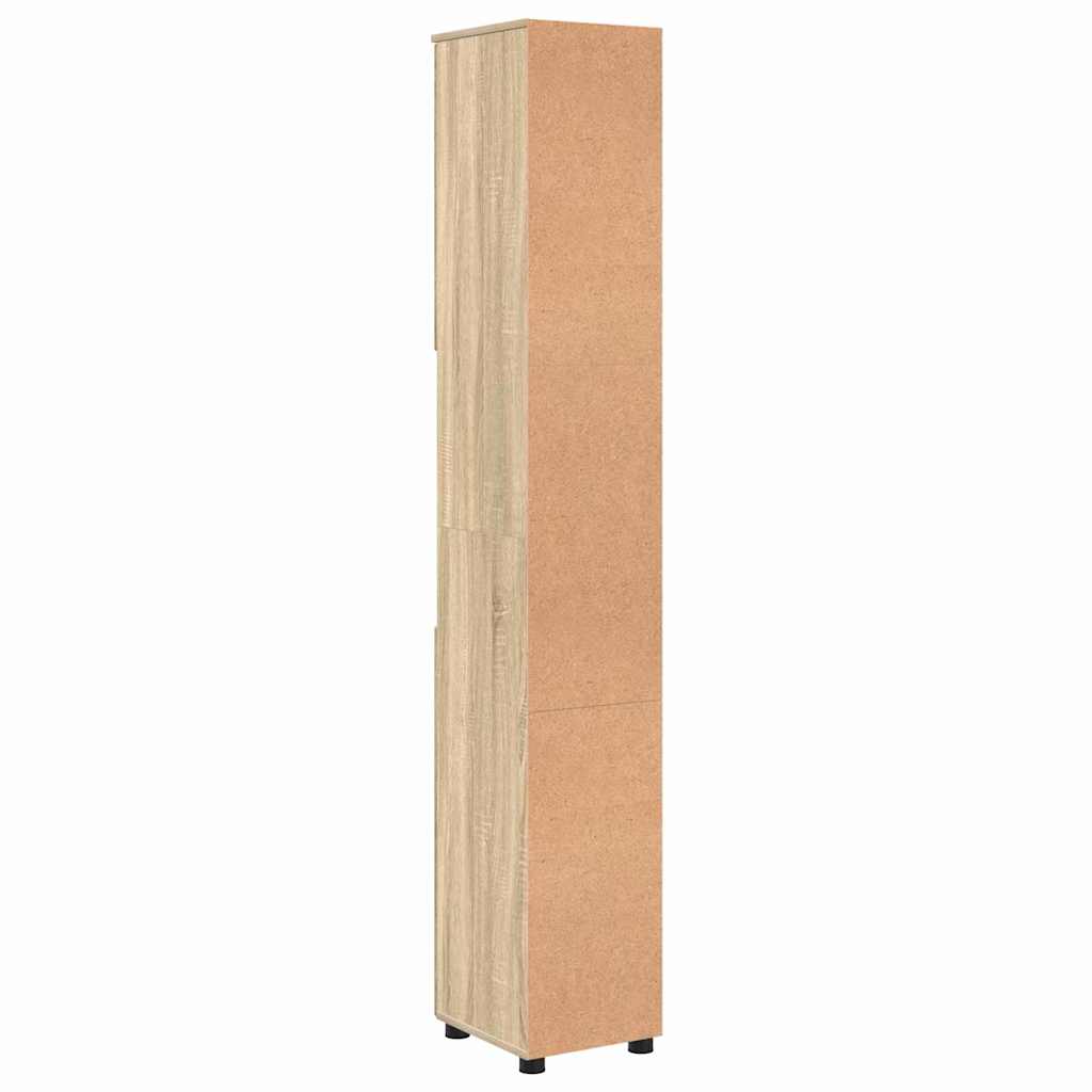 Bad hoher Schrank Sonoma-Eiche 30 x 35 x 192 cm Holzwerkstoff