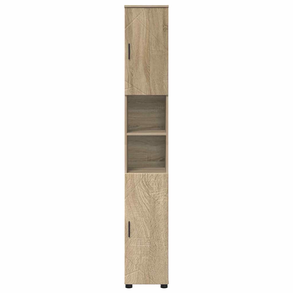 Bad hoher Schrank Sonoma-Eiche 30 x 35 x 192 cm Holzwerkstoff