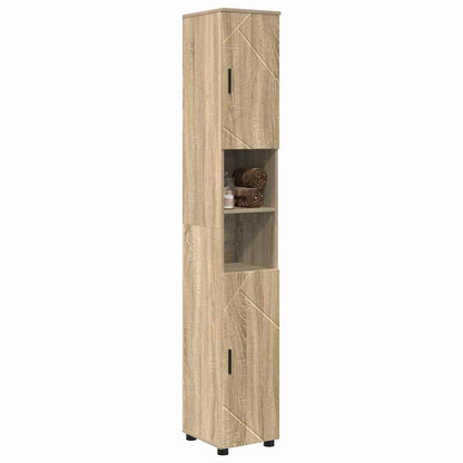 Bad hoher Schrank Sonoma-Eiche 30 x 35 x 192 cm Holzwerkstoff