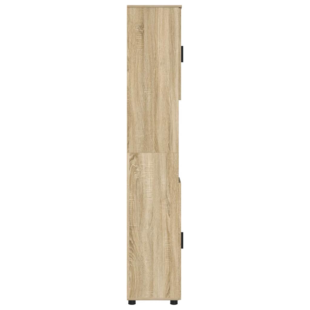 Bad hoher Schrank Sonoma-Eiche 30 x 35 x 192 cm Holzwerkstoff
