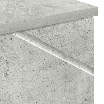 Bad hoher Schrank Betongrau 30 x 35 x 192 cm Holzwerkstoff