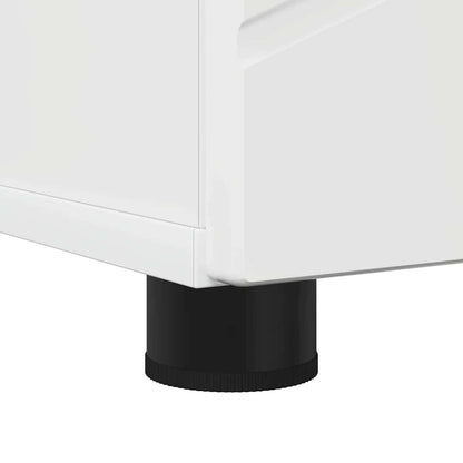 Bad hoher Schrank Hochglanz-Weiß 30 x 35 x 192 cm Holzwerkstoff