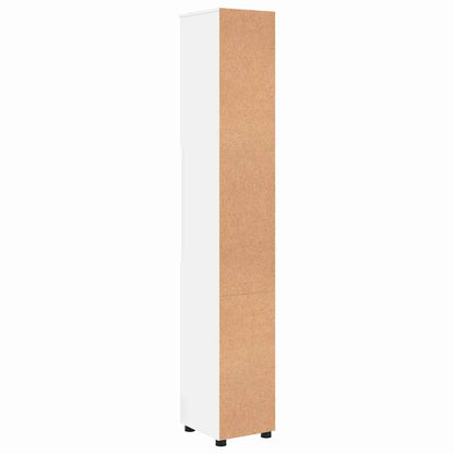 Bad hoher Schrank Hochglanz-Weiß 30 x 35 x 192 cm Holzwerkstoff