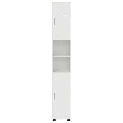 Bad hoher Schrank Hochglanz-Weiß 30 x 35 x 192 cm Holzwerkstoff