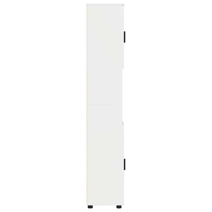 Bad hoher Schrank Hochglanz-Weiß 30 x 35 x 192 cm Holzwerkstoff