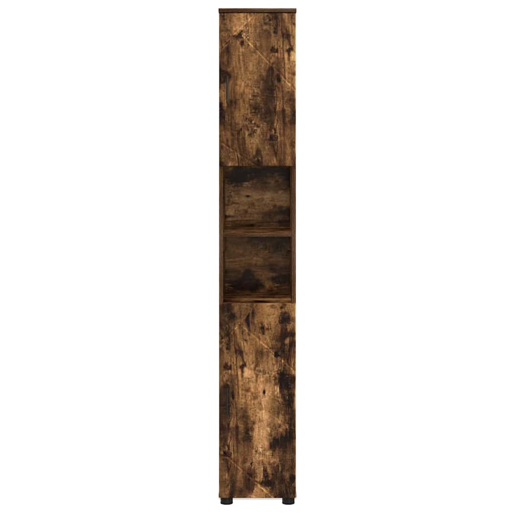 Bad hoher Schrank Räuchereiche 30 x 35 x 192 cm Holzwerkstoff