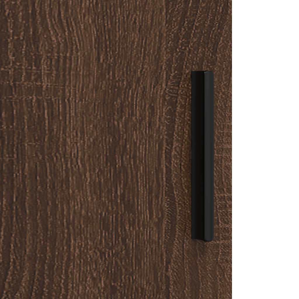 Bad hoher Schrank mit Tür Braun Eichen-Optik 30 x 35 x 192 cm