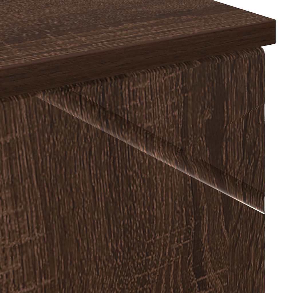 Bad hoher Schrank mit Tür Braun Eichen-Optik 30 x 35 x 192 cm