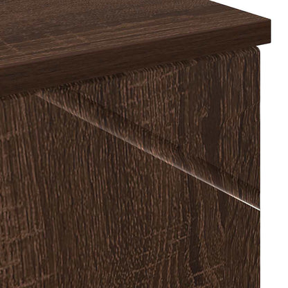 Bad hoher Schrank mit Tür Braun Eichen-Optik 30 x 35 x 192 cm
