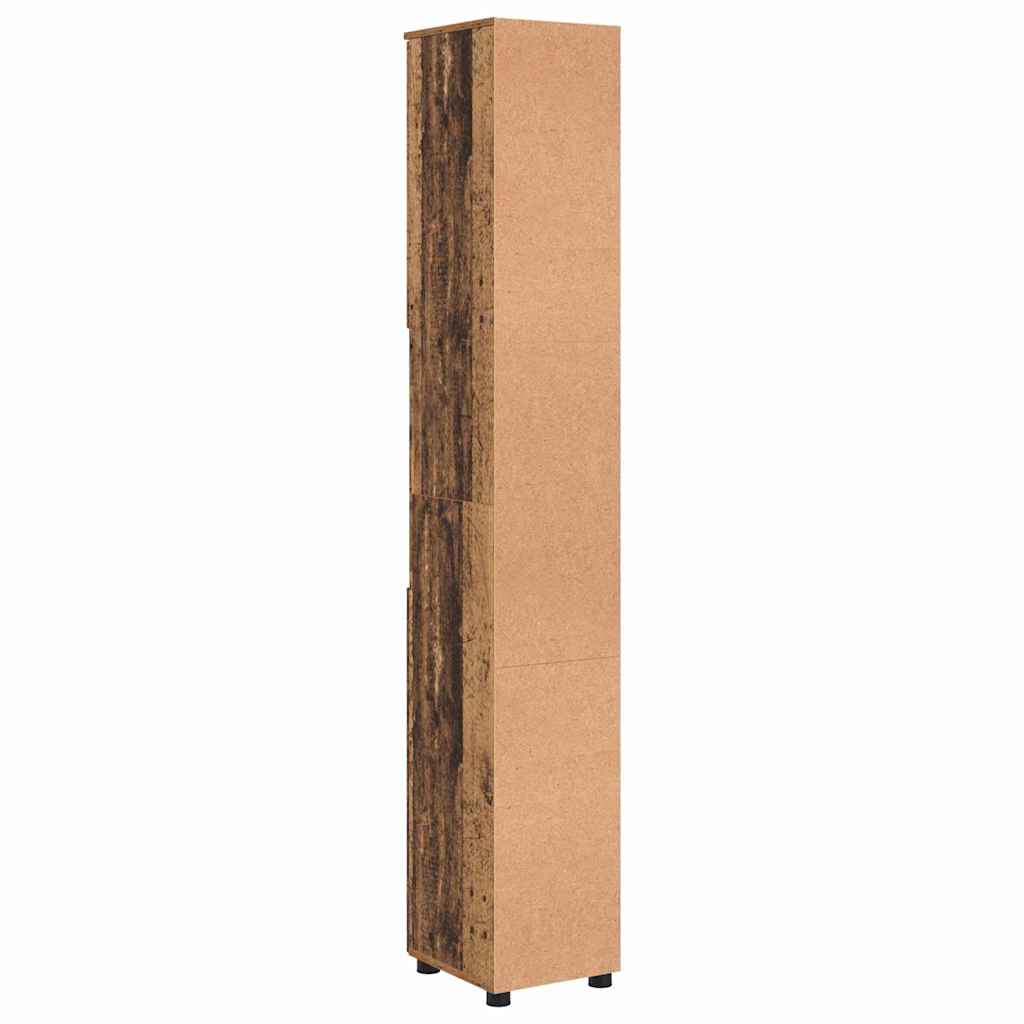 Bad hoher Schrank Altholz 30 x 35 x 192 cm Holzwerkstoff