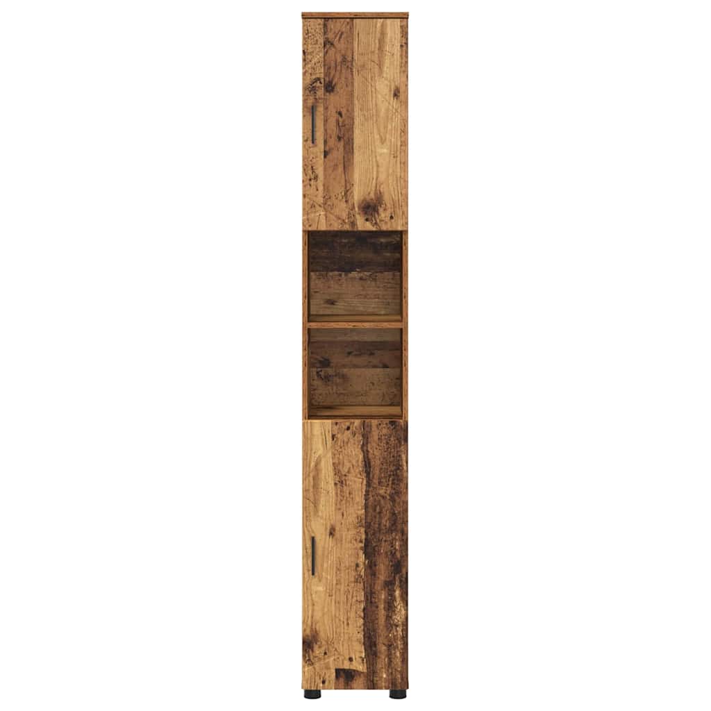 Bad hoher Schrank Altholz 30 x 35 x 192 cm Holzwerkstoff