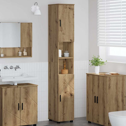 Bad hoher Schrank Artisan-Eiche 30 x 35 x 192 cm Holzwerkstoff