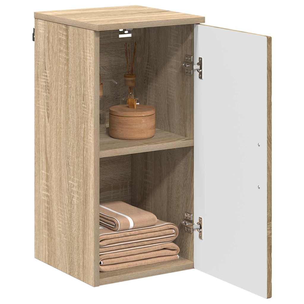 Badezimmerschrank Wandmontiert Sonoma-Eiche 30 x 31,5 x 61 cm