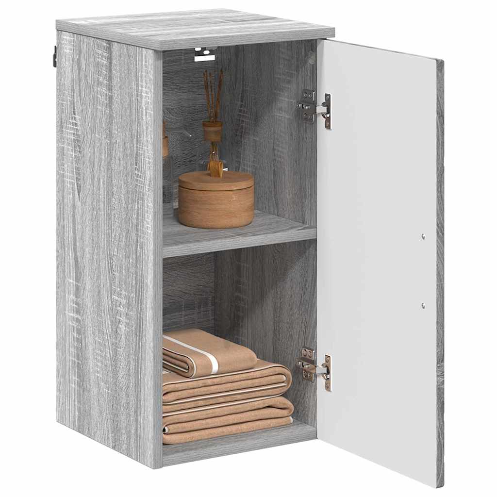 Badezimmerschrank Wandmontiert Graues Sonoma 30 x 31,5 x 61 cm