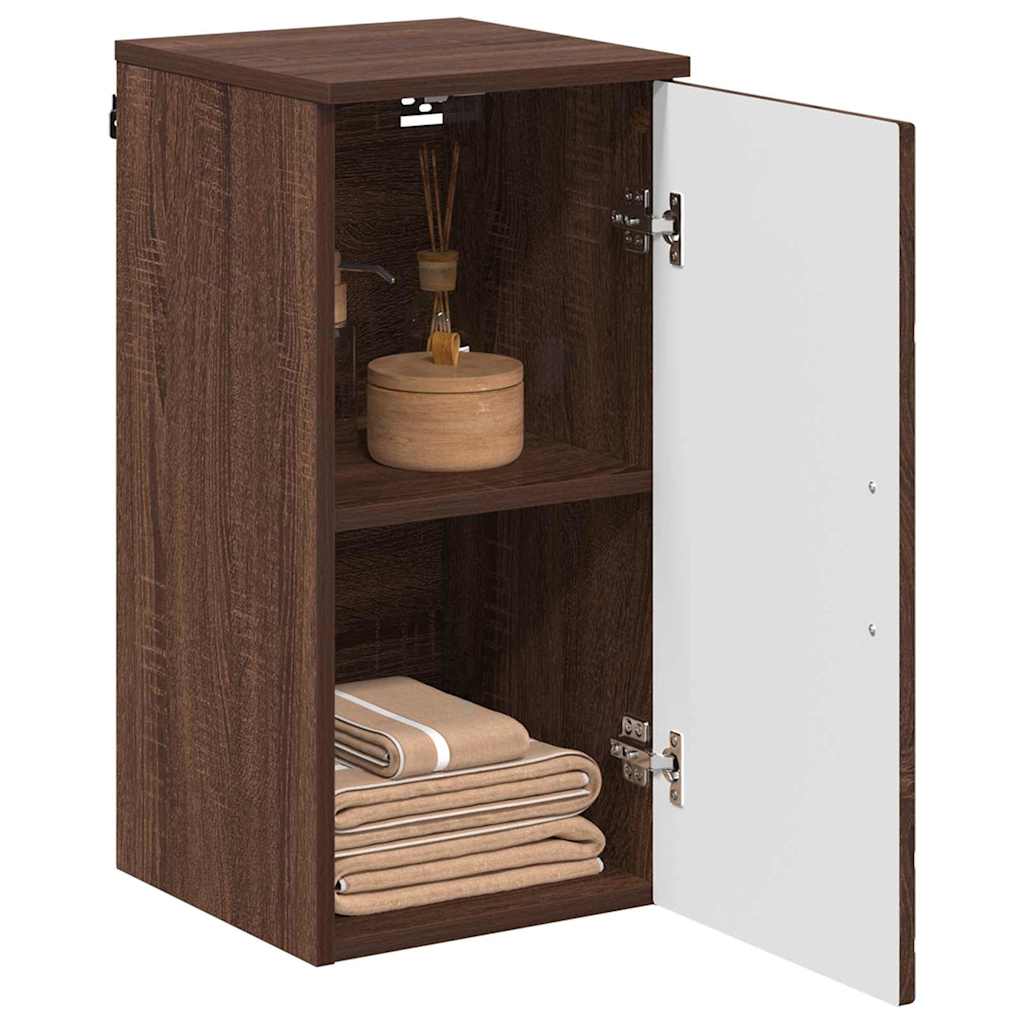 Badezimmerschrank mit Tür Braun Eichen-Optik 30 x 31,5 x 61 cm