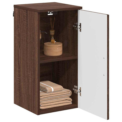 Badezimmerschrank mit Tür Braun Eichen-Optik 30 x 31,5 x 61 cm