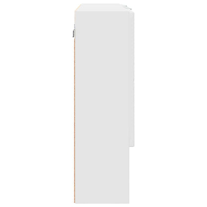 Badezimmer-Spiegelschrank Weiß 80 x 17 x 55 cm Holzwerkstoff
