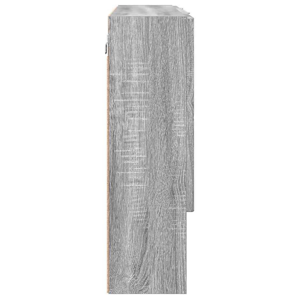 Badezimmer-Spiegelschrank mit Tür Grau Sonoma 80 x 17 x 55 cm
