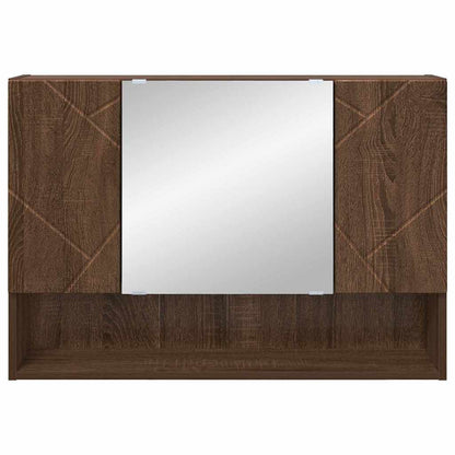 Badezimmer-Spiegelschrank Braun Eichen-Optik 80 x 17 x 55 cm