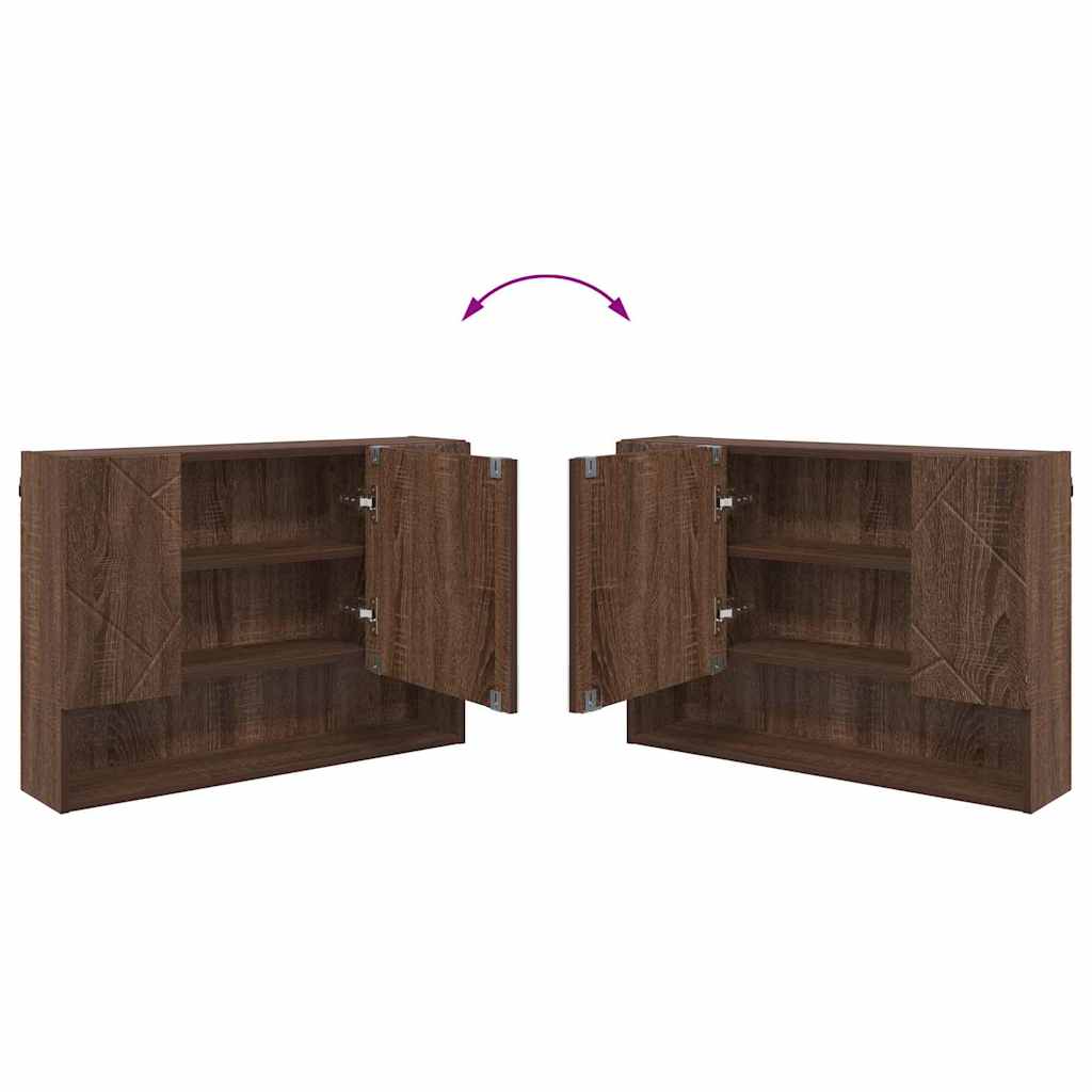 Badezimmer-Spiegelschrank Braun Eichen-Optik 80 x 17 x 55 cm