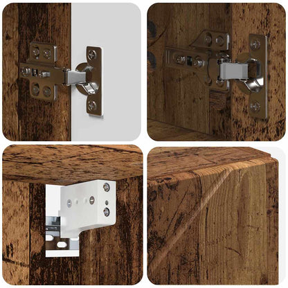 Badezimmer-Spiegelschrank Altholz 80 x 17 x 55 cm Holzwerkstoff