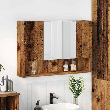 Badezimmer-Spiegelschrank Altholz 80 x 17 x 55 cm Holzwerkstoff
