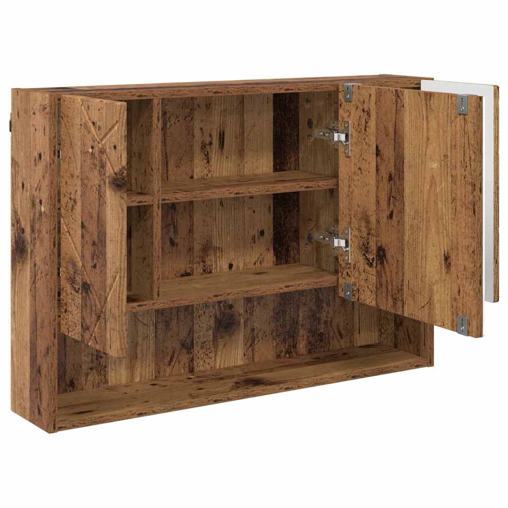 Badezimmer-Spiegelschrank Altholz 80 x 17 x 55 cm Holzwerkstoff