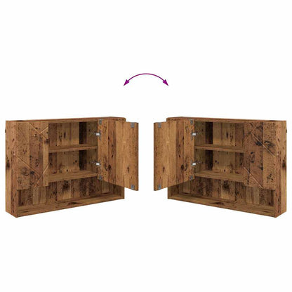 Badezimmer-Spiegelschrank Altholz 80 x 17 x 55 cm Holzwerkstoff