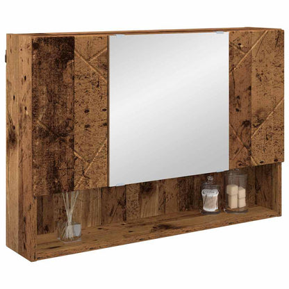 Badezimmer-Spiegelschrank Altholz 80 x 17 x 55 cm Holzwerkstoff