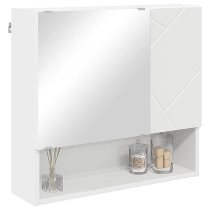 Spiegelschrank mit Regal Weiß 59 x 17 x 55 cm Holzwerkstoff